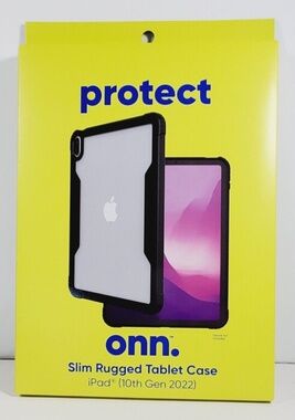 New in Box Protect ONN Slim Rugged Tablet Case iPad 10th Gen 2022 Drop Tested